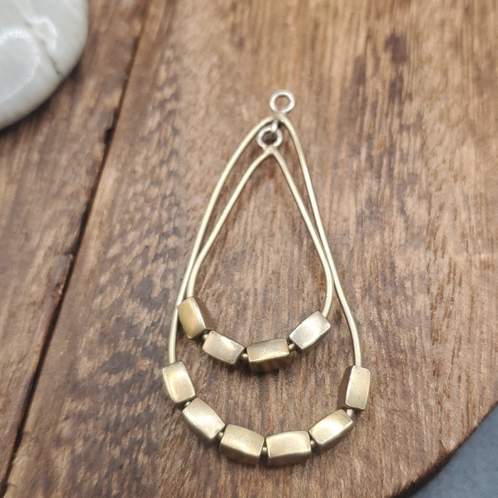 Double drop bronze and gold‎ frosted pendant doorknocker